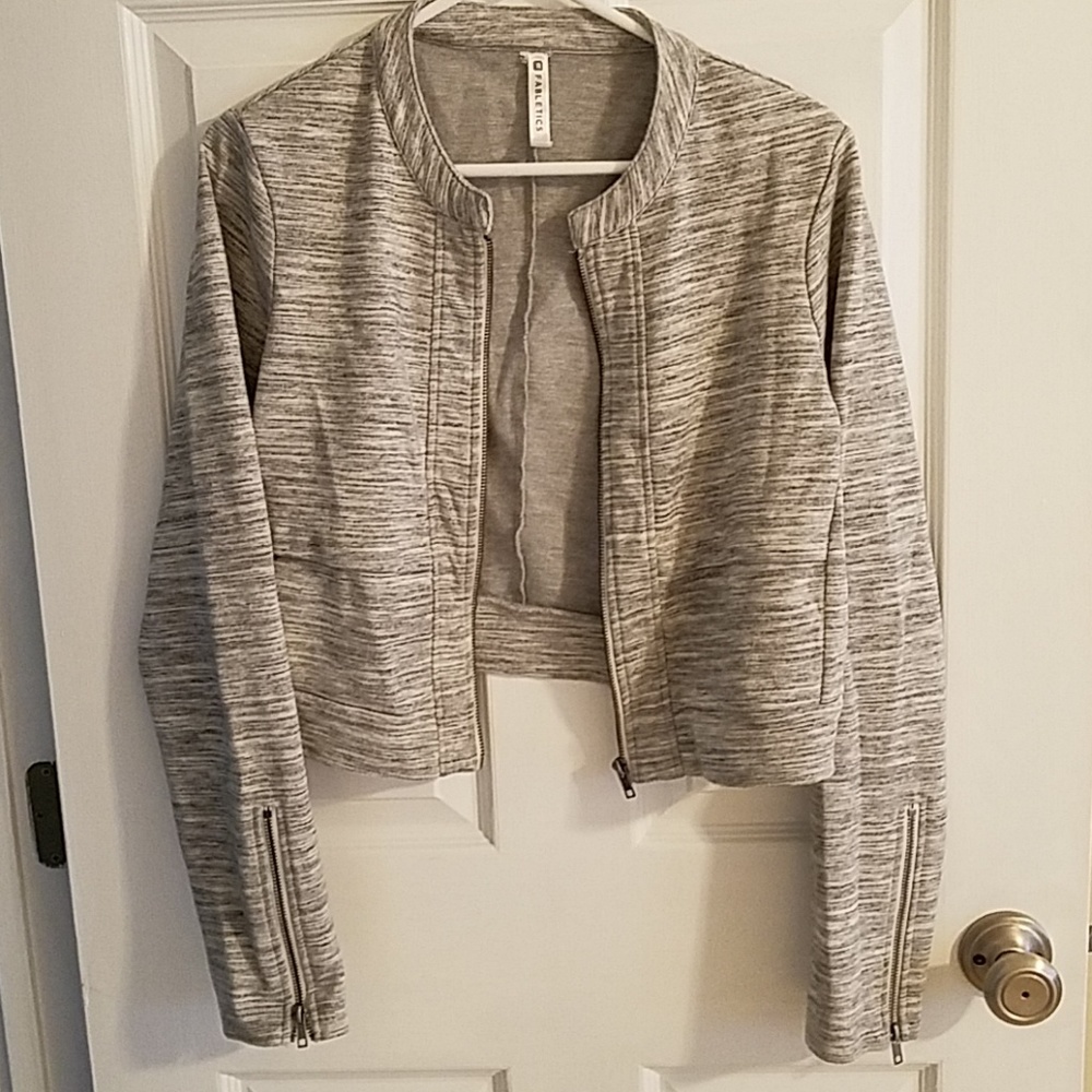 Fabletics cropped zip-up sweatshirt